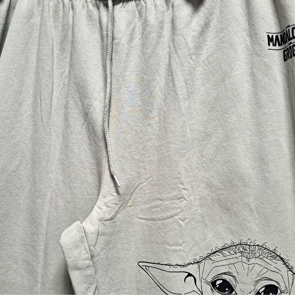 Star Wars The Mandalorian Grogu Grey Jogger Pants, Size XXL (20) kids